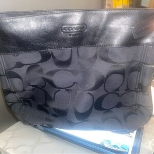 Coach Black Monogram Shoulder Bag
